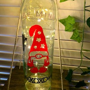 Red Valentine Gnome with black XOXO logo and heart